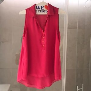 Armani Exchange pink sleeveless top